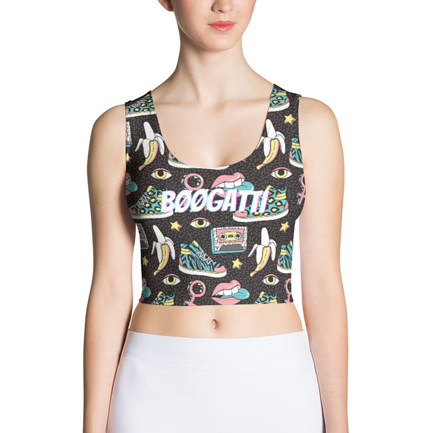 ✯ Pop Art Black Crop Top ✯