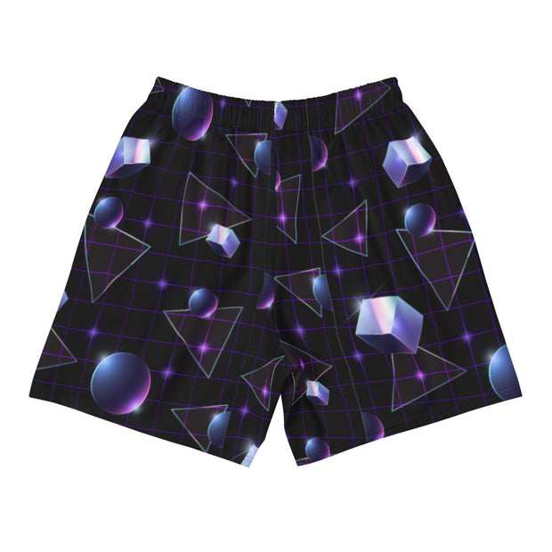 ✧ Galaxy Grid Men's Athletic Long Shorts ✧