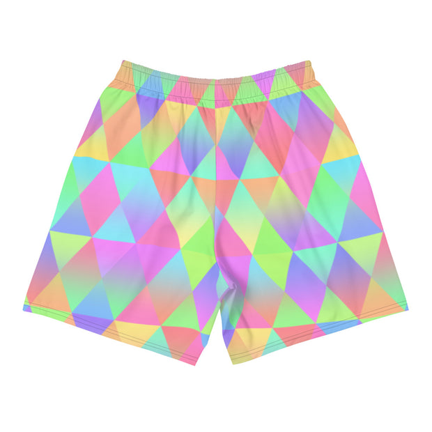 ✧ Neon Diamond Men's Athletic Long Shorts ✧