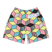 ✧ Block Party Pastel Men's Athletic Long Shorts ✧