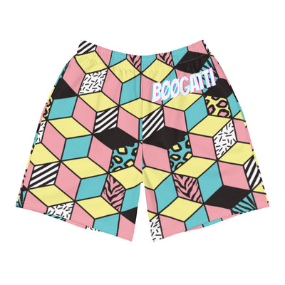 ✧ Block Party Pastel Men's Athletic Long Shorts ✧