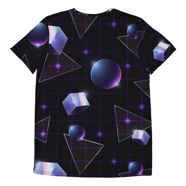 ✧ Galaxy Grid Men's Athletic T-shirt ✧