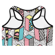 ✧ Pop Art White Sports Bra ✧