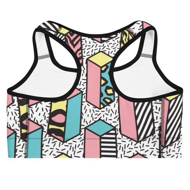 ✧ Pop Art White Sports Bra ✧