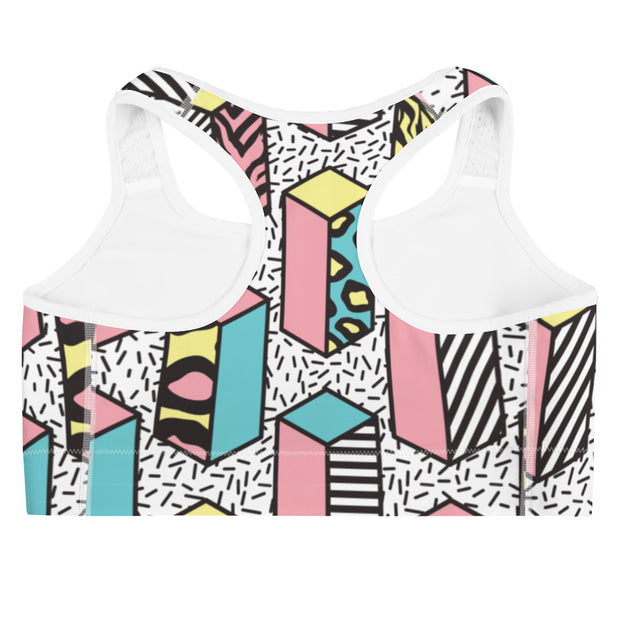 ✧ Pop Art White Sports Bra ✧