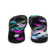 ✧ Neon Black Flip-Flops ✧