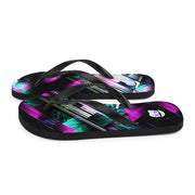 ✧ Neon Black Flip-Flops ✧