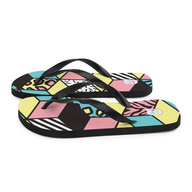 ✧ Color Block Pastel Flip-Flops ✧